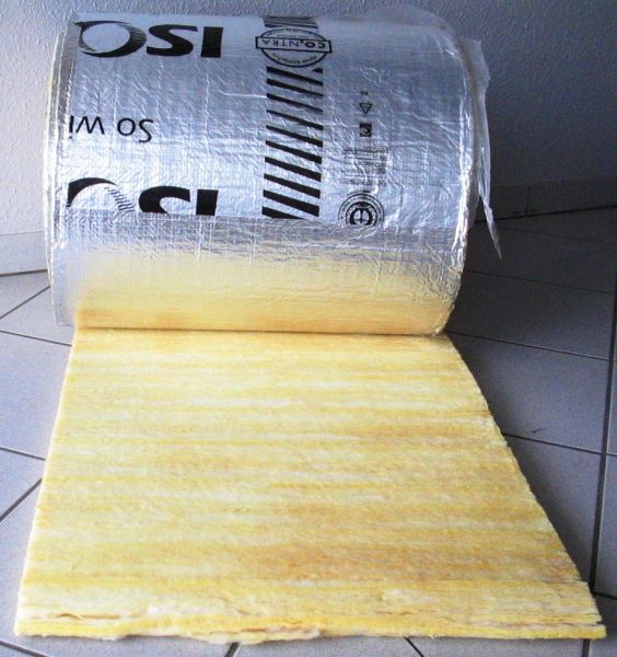 Aluminiumkaschierte Mineralfaserwolle ML3 20mm Rolle mit 6m²=1 Ballen